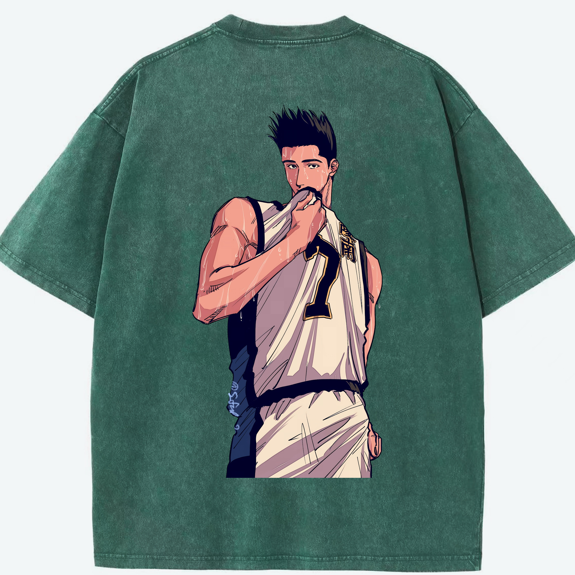 （画像用） SLAM DUNK／スラムダンク 綿100% ヴィンテージ風 半袖Tシャツ（背面プリント）